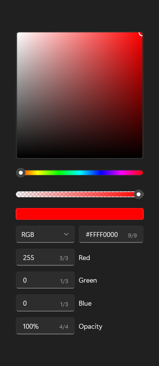 ColorPicker in dark mode