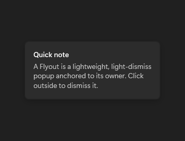 FlyoutPresenter open state in dark mode