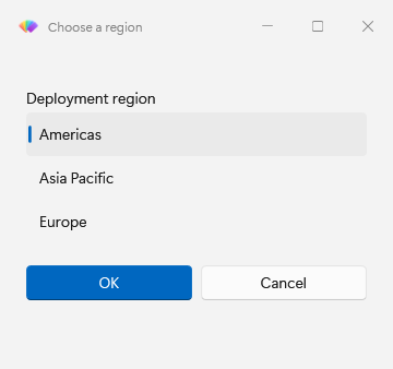 List selection dialog in light mode